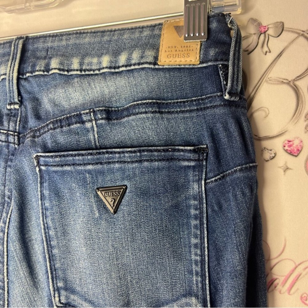 Guess curvy X jeans denim soft stretchy cute black logo on the back y2k cute - Picture 4 of 9